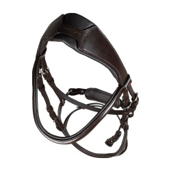 Bridon d’équitation Supreme cuir, muserolle anatomique