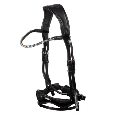Bridon Moulin Rouge Acavallo en cuir de veau Noir