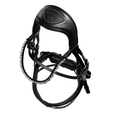 Bridon Moulin Rouge Acavallo en cuir de veau Noir