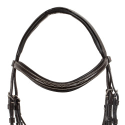 Bridon mexicain Supreme avec muserolle anatomique Marron foncé