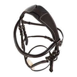 Bridon mexicain Supreme avec muserolle anatomique Marron foncé