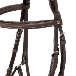 Bridon Equestro muserolle mexicaine et mouton synthétique Marron foncé Bridon Equestro muserolle mexicaine et mouton synthétique Marron foncé