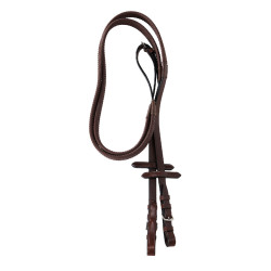 Equestro hoofdstel met Mexicaanse neusriem en synthetisch lamsvel Donkerbruin Equestro hoofdstel met Mexicaanse neusriem en synthetisch lamsvel Donkerbruin