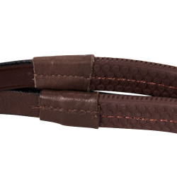 Bridon Equestro muserolle mexicaine et mouton synthétique Marron foncé Bridon Equestro muserolle mexicaine et mouton synthétique Marron foncé