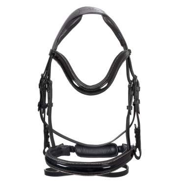 Bridon Equestro incurvé à forme avant Noir