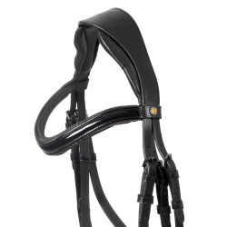 Bridon Equestro incurvé à forme avant Noir
