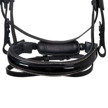 Bridon Equestro incurvé à forme avant Noir