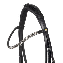 Equestro hoofdstel met anatomische neusriem Zwart Equestro hoofdstel met anatomische neusriem Zwart