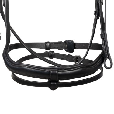 Equestro hoofdstel met anatomische neusriem Zwart Equestro hoofdstel met anatomische neusriem Zwart