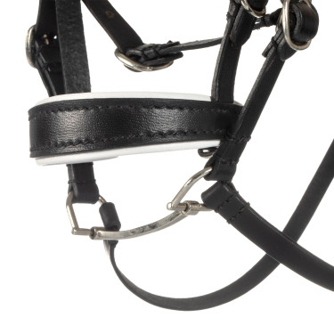 Leren Equestro-hoofdstel met strass voor speelgoedpaard Zwart Leren Equestro-hoofdstel met strass voor speelgoedpaard Zwart