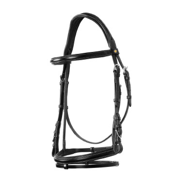 Bridon de Jumping Equestro cuir anglais Noir