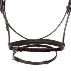 Bridon de Jumping Equestro cuir anglais Marron foncé