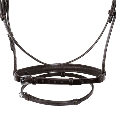 Bridon de Jumping Equestro cuir anglais Marron foncé