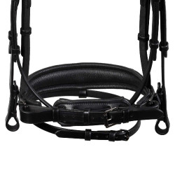 Equestro Diamond dressuurhoofdstel van leer Zwart