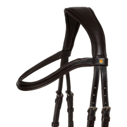 Comfitec anatomisch lederen Equestro hoofdstel Donkerbruin Comfitec anatomisch lederen Equestro hoofdstel Donkerbruin