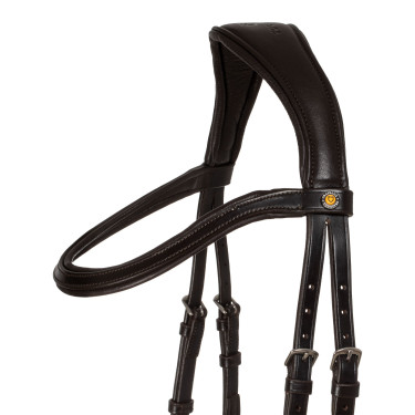 Comfitec anatomisch lederen Equestro hoofdstel Donkerbruin Comfitec anatomisch lederen Equestro hoofdstel Donkerbruin