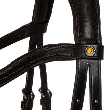 Comfitec anatomisch lederen Equestro hoofdstel Donkerbruin Comfitec anatomisch lederen Equestro hoofdstel Donkerbruin
