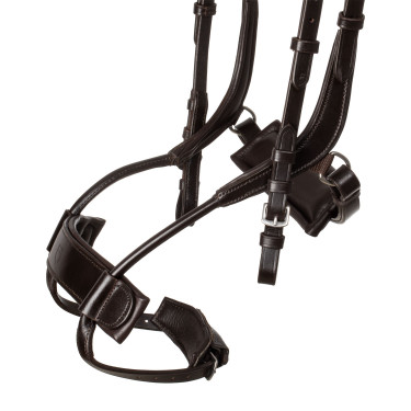 Bridon Comfitec Equestro anatomique en cuir Marron foncé