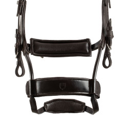 Comfitec anatomisch lederen Equestro hoofdstel Donkerbruin Comfitec anatomisch lederen Equestro hoofdstel Donkerbruin