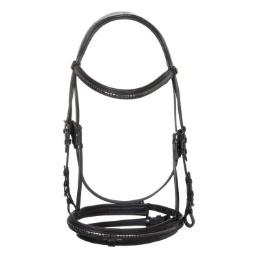 Bridon anglais Equestro noir en cuir Noir