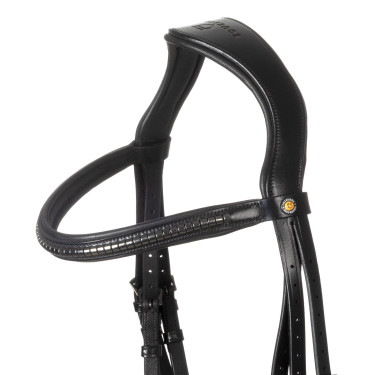 Bridon anglais Equestro noir en cuir Noir