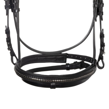 Bridon anglais Equestro noir en cuir Noir