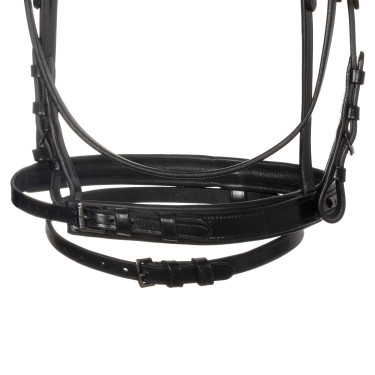 Bridon anglais Equestro noir en cuir Noir