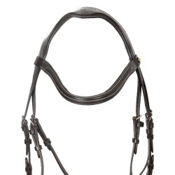 Anatomisch hoofdstel Equestro met gebogen neusriem Donkerbruin