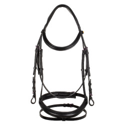 Bridon anatomique Equestro en cuir strass violet Noir
