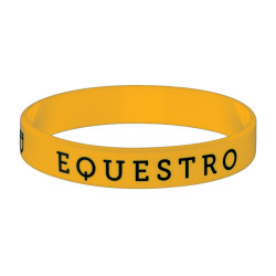 Bracelet silicone Equestro Jaune / noir