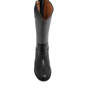Kinderrijlaarzen Supreme wide calf met veters Zwart