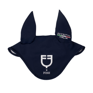 Bonnet Equestro x FISE en tissu technique Marine blazer Bleu marine