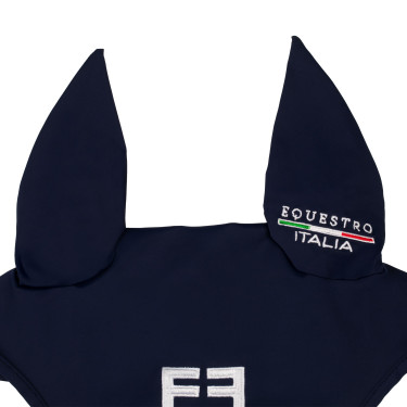 Bonnet Equestro x FISE en tissu technique Marine blazer Bleu marine
