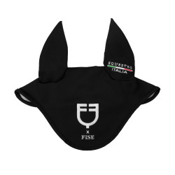 Bonnet Equestro x FISE en tissu technique Noir