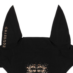 Bonnet Equestro en tissu technique avec logo en strass Noir Bonnet Equestro en tissu technique avec logo en strass Noir