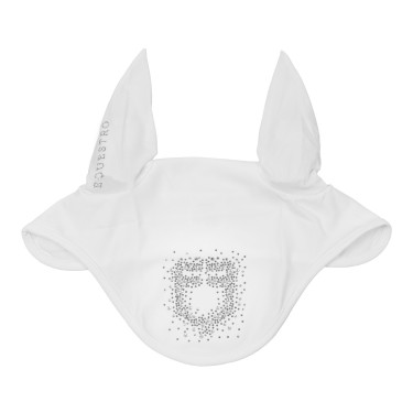 Bonnet Equestro en tissu technique avec logo en strass Blanc / blanc
