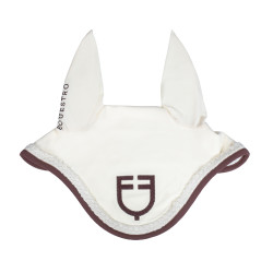 Bonnet Equestro à cordon tressé Blanc antique / marron