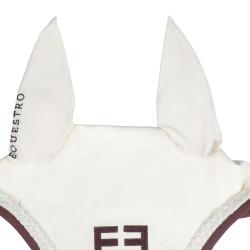 Bonnet Equestro à cordon tressé Blanc antique / marron