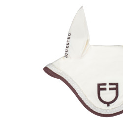 Bonnet Equestro à cordon tressé Blanc antique / marron