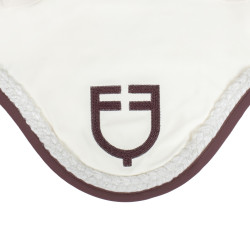 Bonnet Equestro à cordon tressé Blanc antique / marron