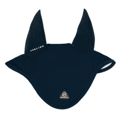 Bonnet anti-mouches Acavallo Sublime en Spandex avec patch logo en silicone Marine Bleu marine
