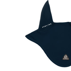 Bonnet anti-mouches Acavallo Sublime en Spandex avec patch logo en silicone Marine Bleu marine