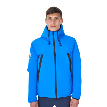 Blouson imperméable homme Equestro x FISE Bleu de savoie Blouson imperméable homme Equestro x FISE Bleu de savoie