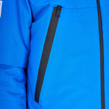 Blouson imperméable homme Equestro x FISE Bleu de savoie Blouson imperméable homme Equestro x FISE Bleu de savoie
