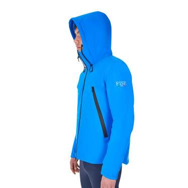 Blouson imperméable homme Equestro x FISE Bleu de savoie Blouson imperméable homme Equestro x FISE Bleu de savoie