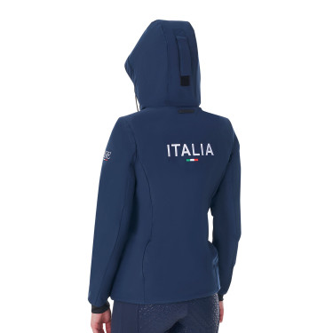 Blouson imperméable femme Equestro x FISE Marine blazer Bleu marine