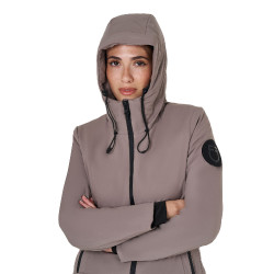 Blouson Equestro femme déperlante et coupe-vent Brindle Marron