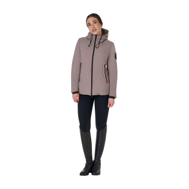 Blouson Equestro femme déperlante et coupe-vent Brindle Marron