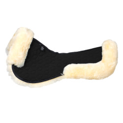 Amortisseur Equestro en tissu technique avec peau de mouton Noir / naturel Amortisseur Equestro en tissu technique avec peau de mouton Noir / naturel