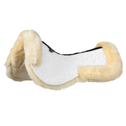 Amortisseur Equestro en tissu technique avec peau de mouton Blanc / naturel